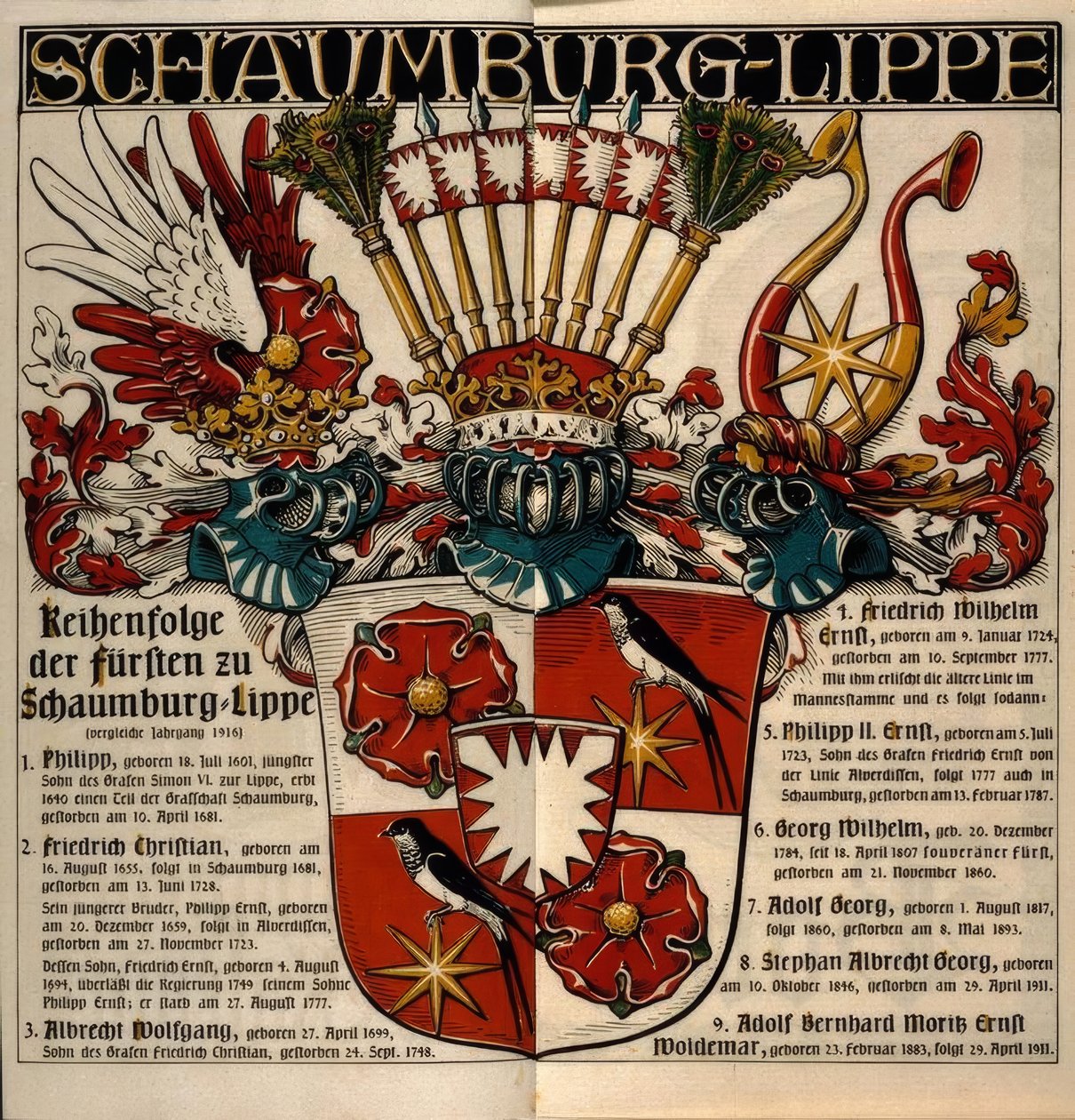 Schaumburg-Lippe. Rad av prinsarna av Schaumburg-Lippe av Otto Hupp