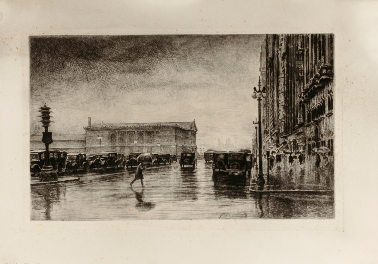 Regnig dag, Michigan Avenue av Otto J. Schneider