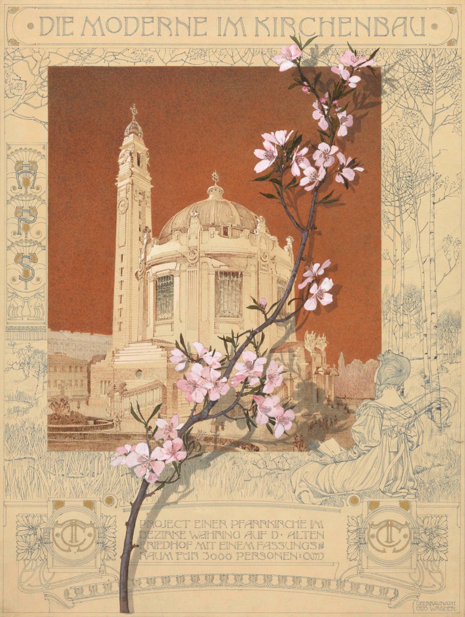 En församlingskyrka i Währing, Wien, 1898-1899. av Otto Koloman Wagner