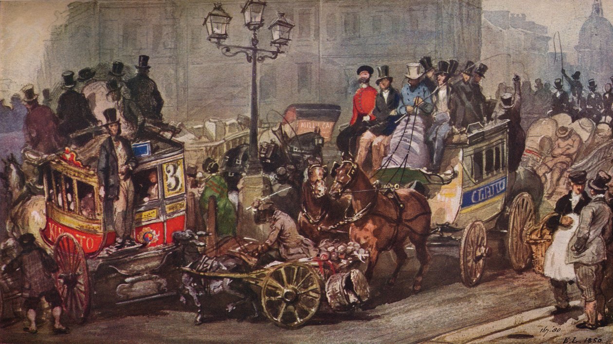 "Scen på Ludgate Circus", 1850 av Otto Limited