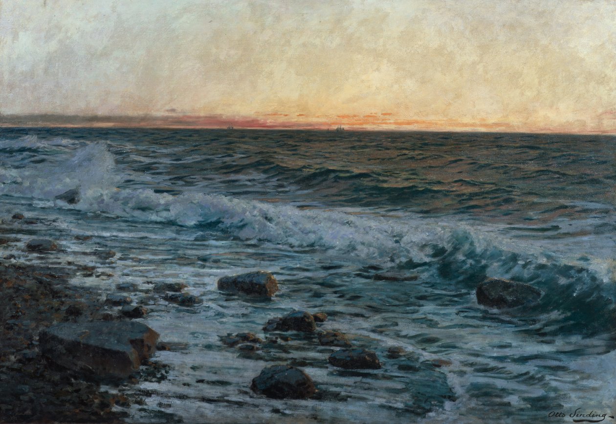 Innan en storm (olja på duk) av Otto Ludvig Sinding