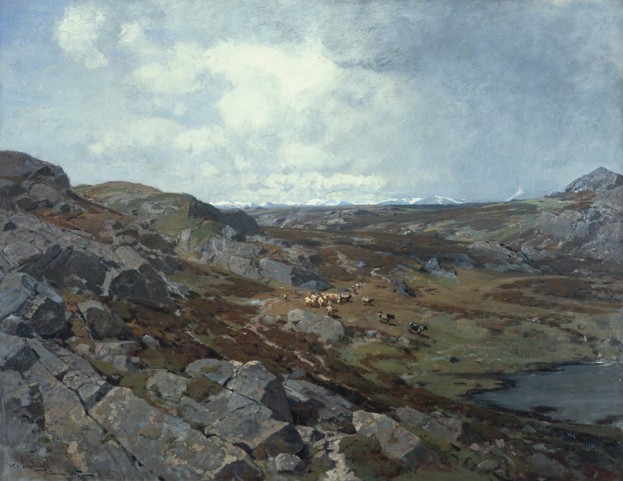 Högbergslandskap, Munchen av Otto Ludvig Sinding