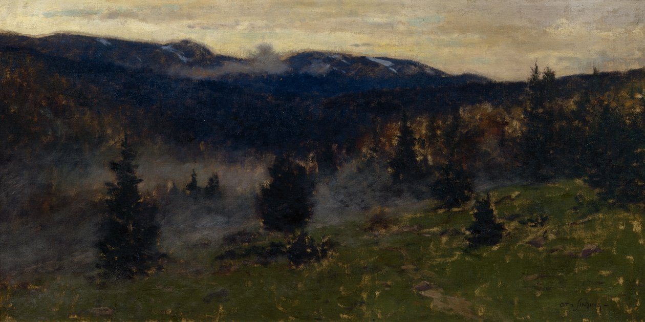 Landskap (olja på duk) av Otto Ludvig Sinding