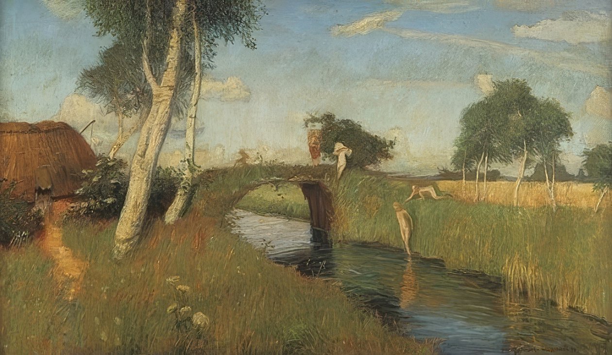 Sommer am Moorkanal. 1896 av Otto Modersohn