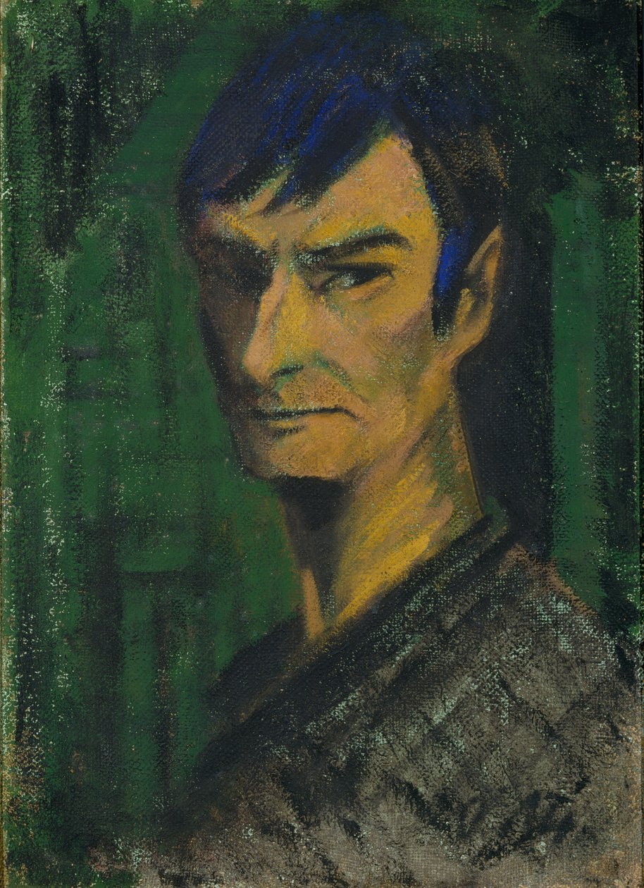 Självporträtt, ca 1921 (tempera på duk) av Otto Muller or Mueller