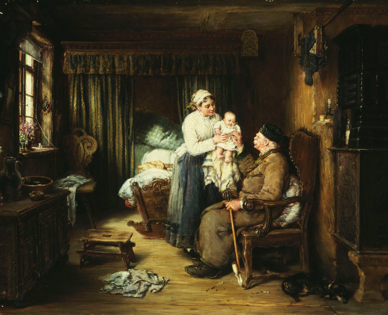 Farfars besök, 1889 av Otto Piltz