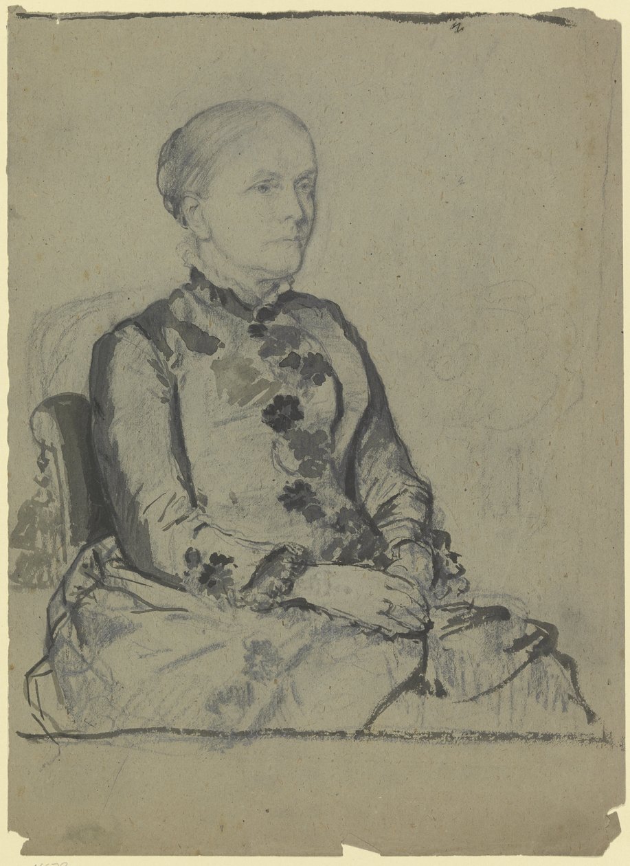 Porträtt av Amalie Scholderer, konstnärens svägerska av Otto Scholderer