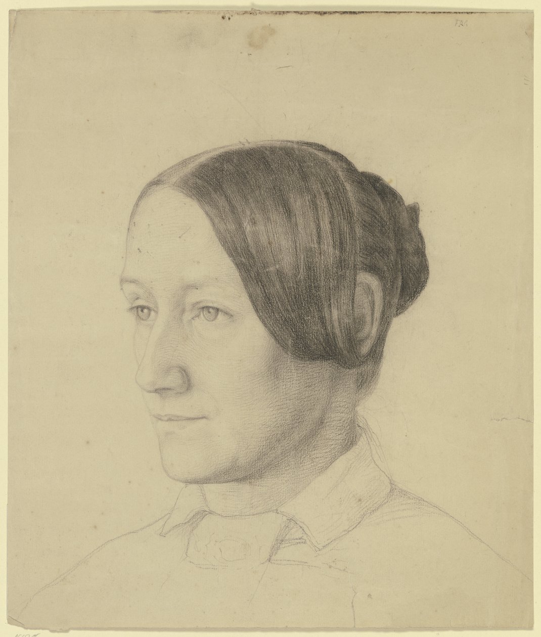 Porträtt av Emilie Scholderer, konstnärens mor av Otto Scholderer