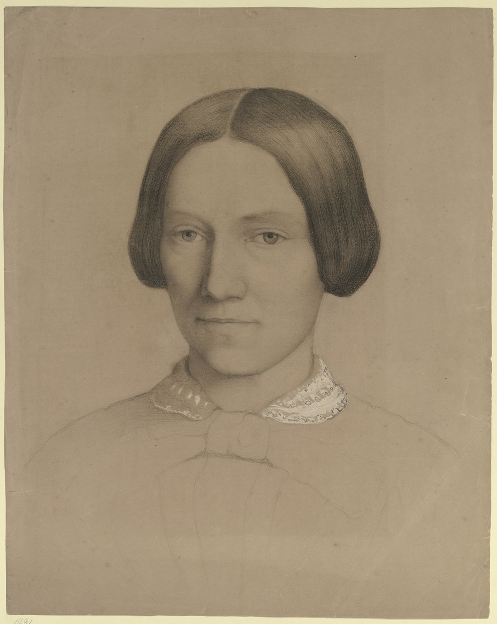 Porträtt av Emilie Scholderer, konstnärens mor, en face av Otto Scholderer