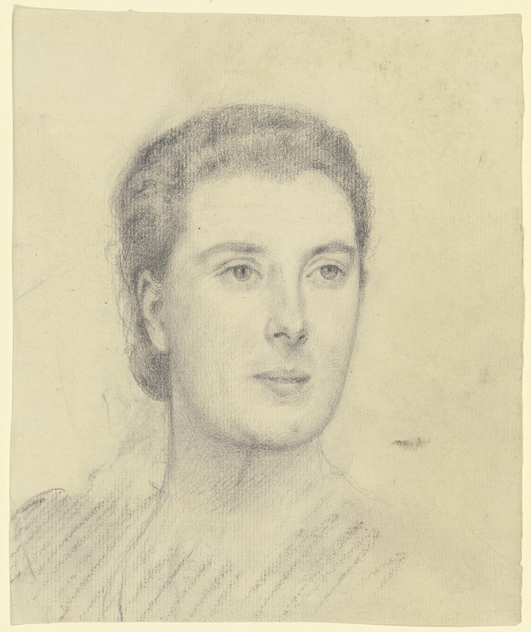 Porträtt av en dam (Margret Freebody?) av Otto Scholderer