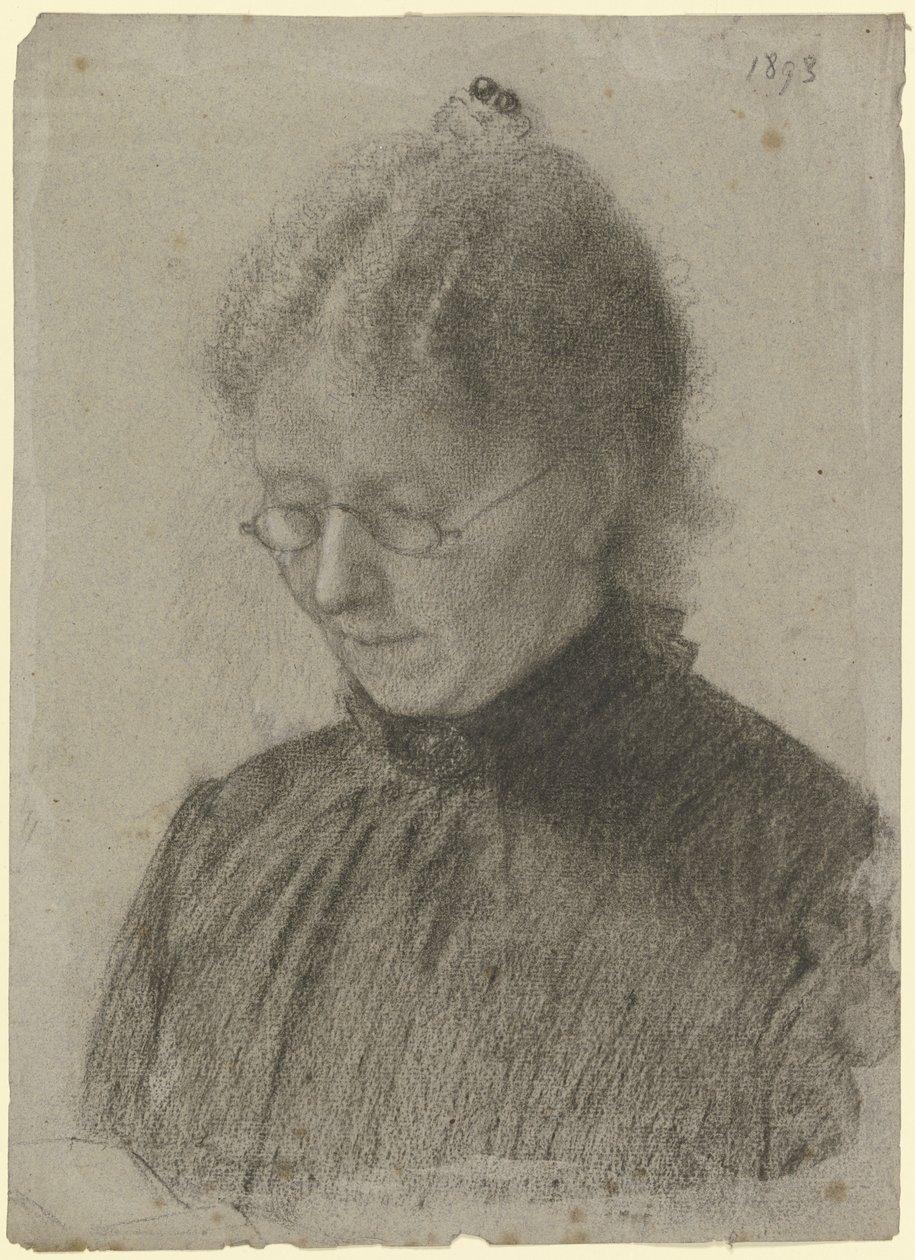 Luise Scholderer läser av Otto Scholderer