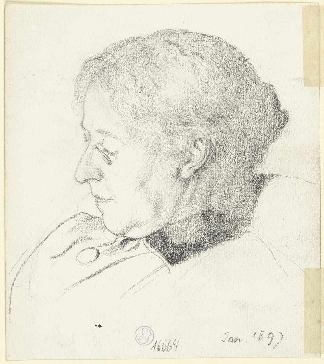 Luise Scholderer sover av Otto Scholderer