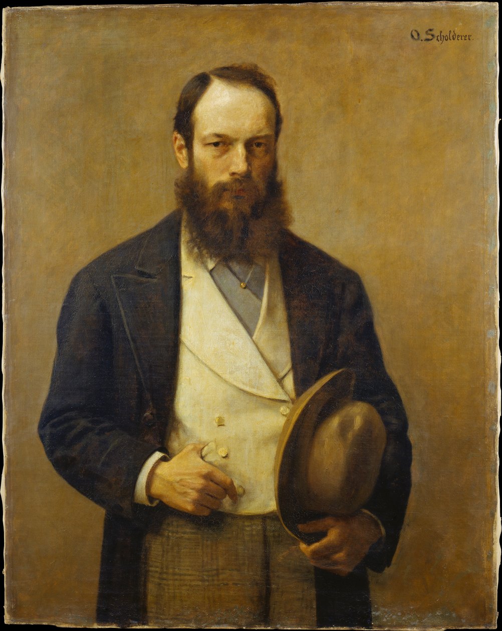 Självporträtt av Otto Scholderer