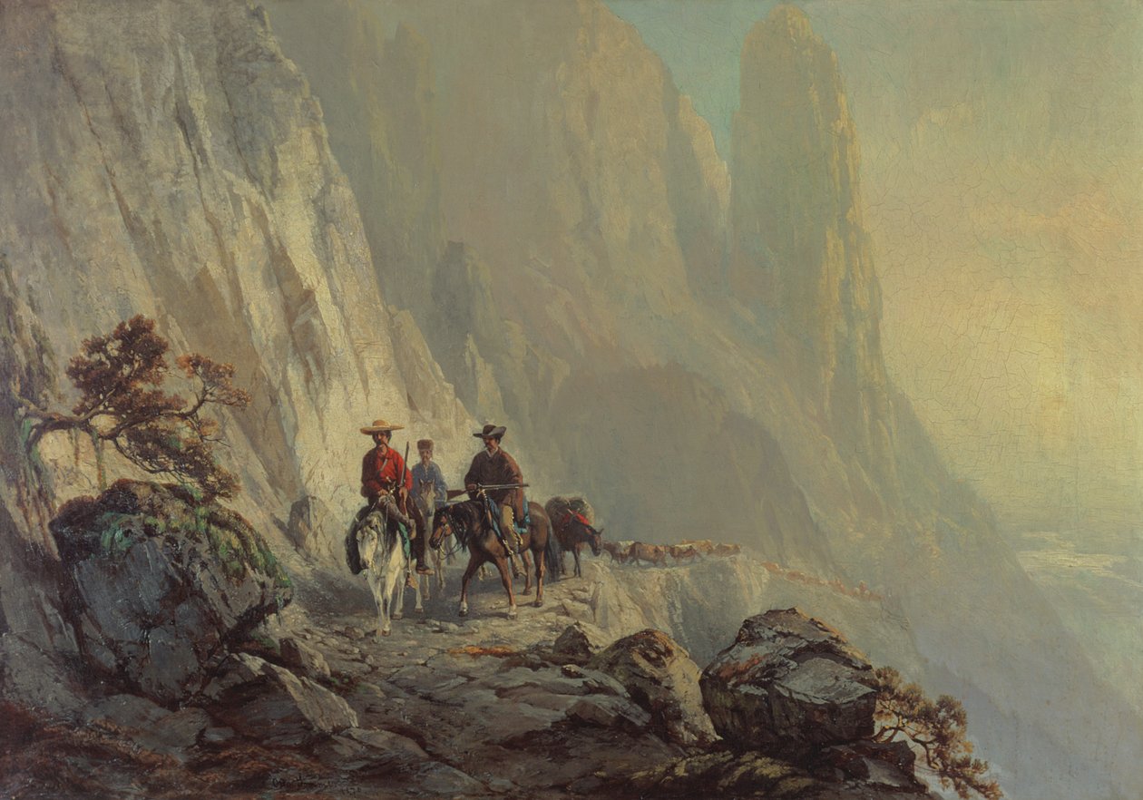 Längs bergskanten, 1870 av Otto Sommer