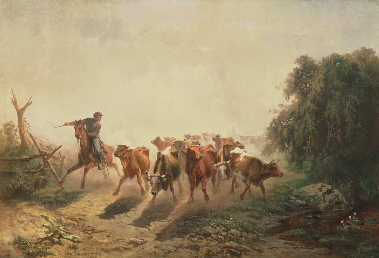 Unionsförare med boskap för armén, 1860 av Otto Sommer