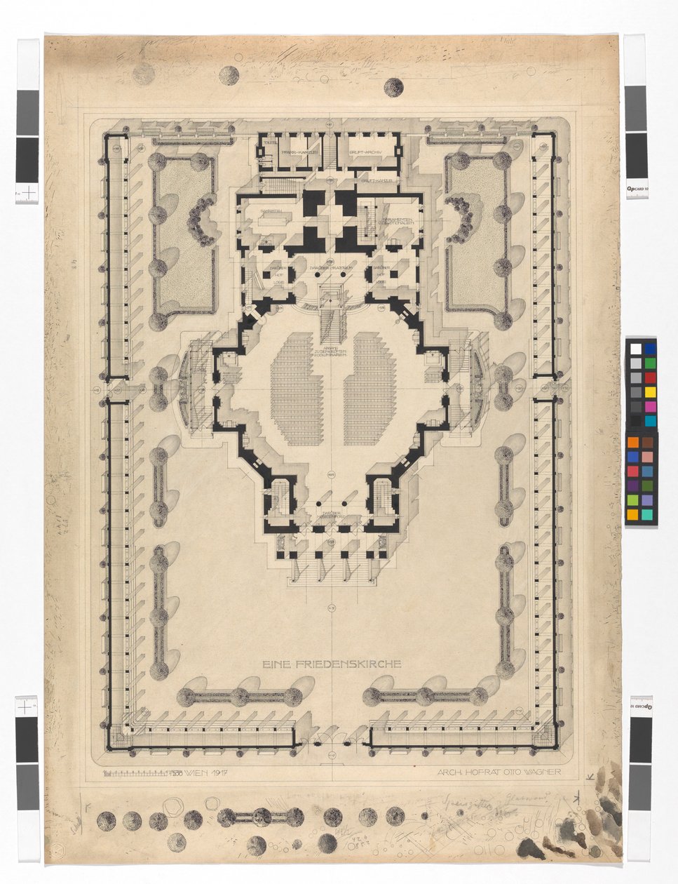 Fredskyrkan, planritning av Otto Wagner