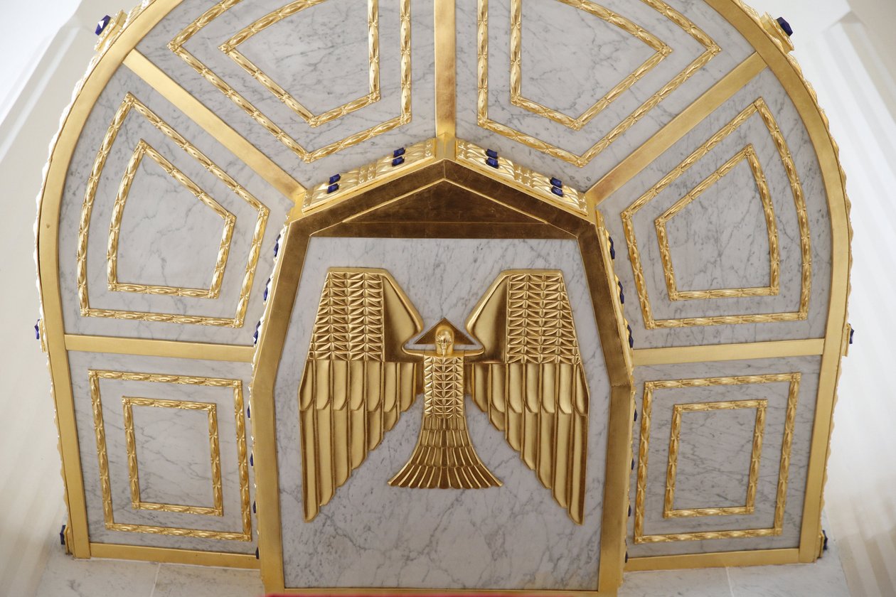 Holy Spirit Am Steinhof-kyrkan (kyrkan Leopold), Wien, Österrike (foto) av Otto Wagner