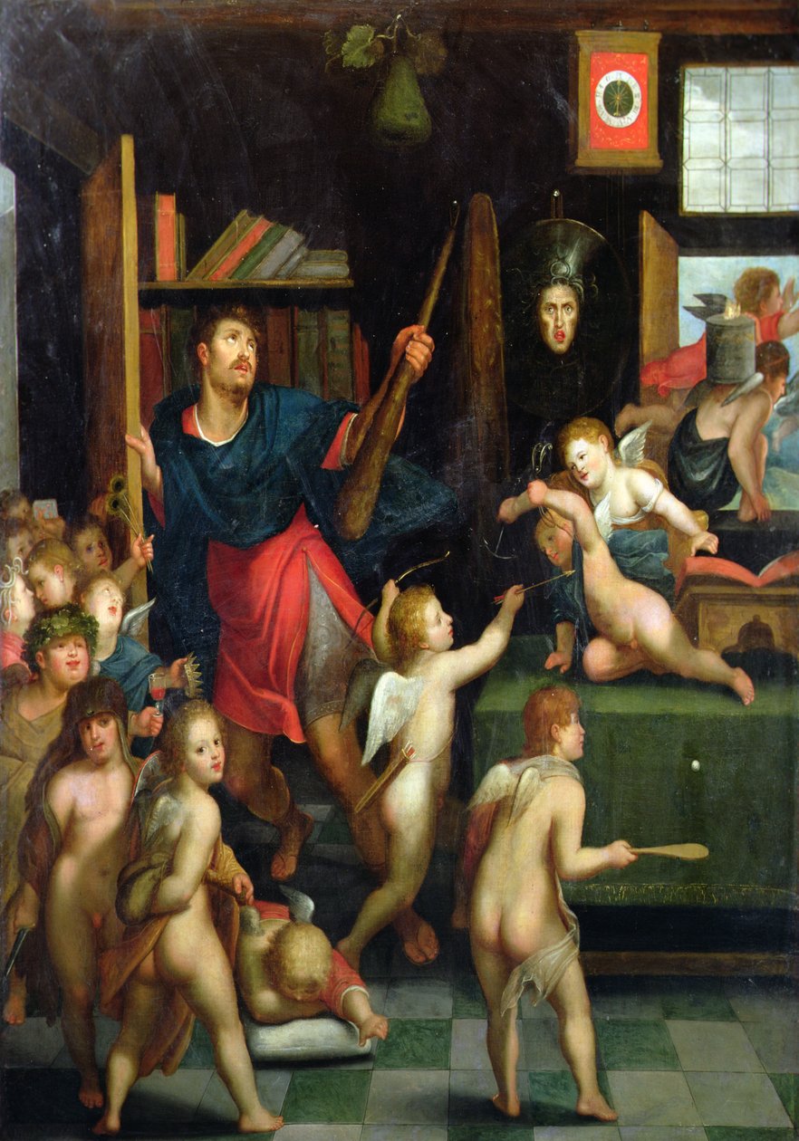An Allegory of the Choice of Hercules (olja på duk) av Otto van (circle of) Veen