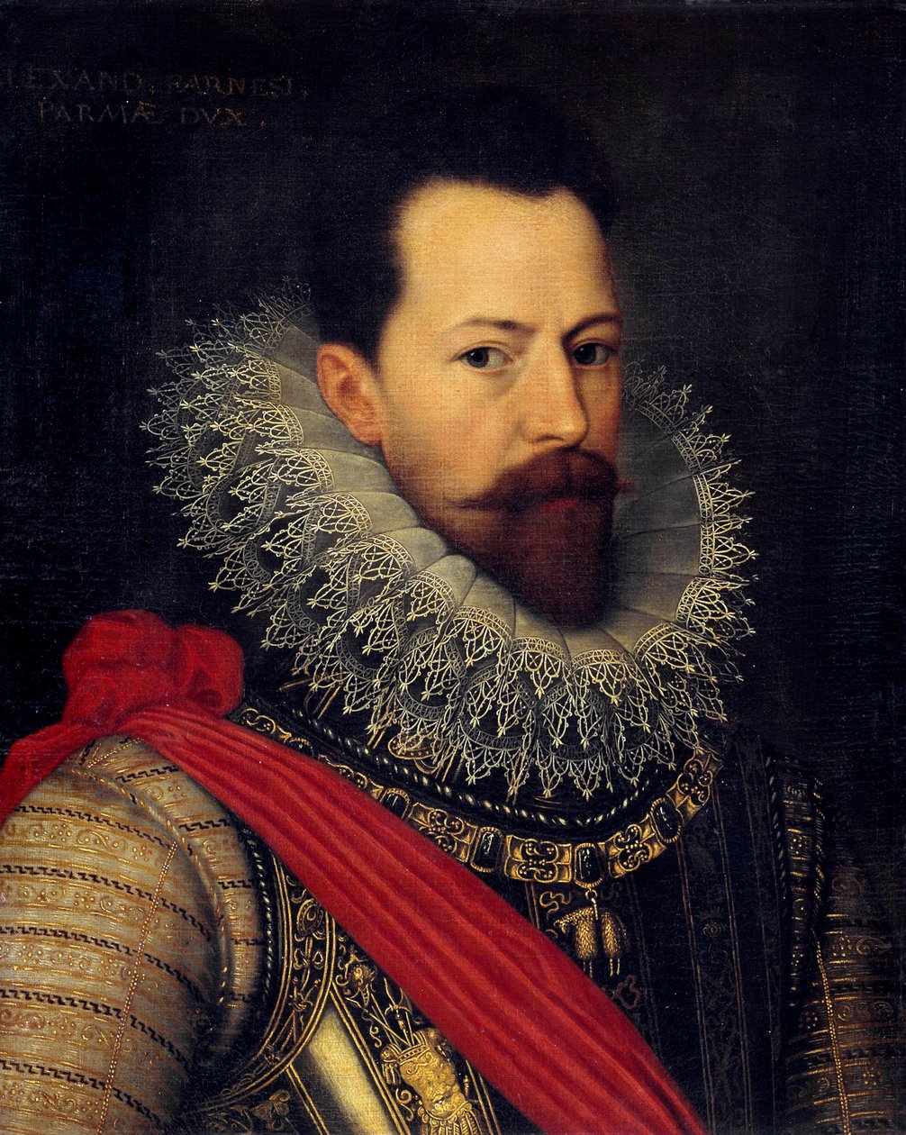Porträtt av kondottiären Alexander (Alessandro) Farnese, hertig av Parma, guvernör i Nederländerna (1545-1592) Målning av Octavius ​​Van Veen (eller Vaenius eller Venius) (1556-1629) 1585 cirka sön. 0,58 X 0,48 m Bryssel, Museum of Royal Fine Arts av Otto van Veen