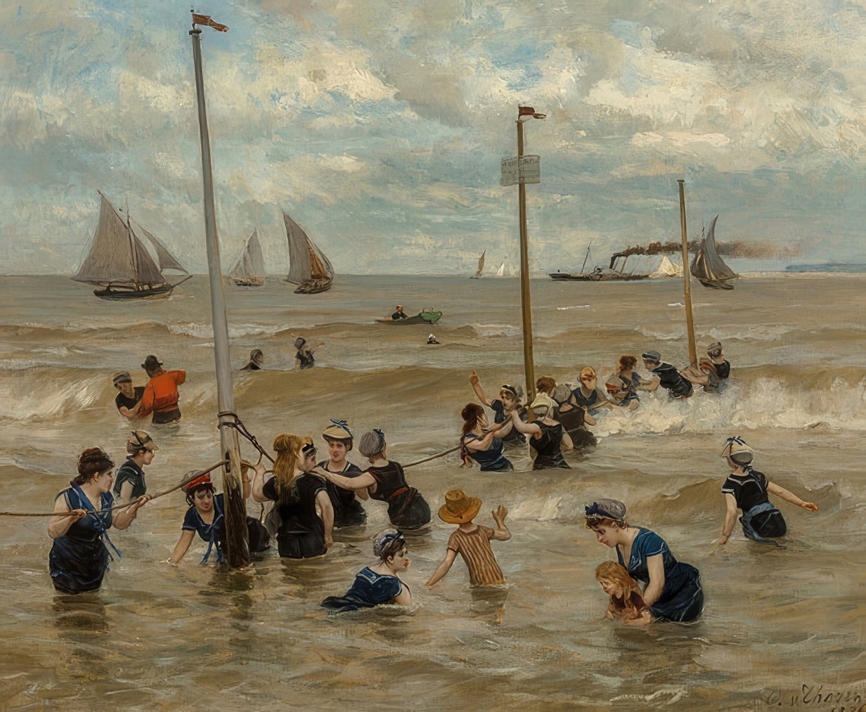 Simma i havet. 1876 av Otto von Thoren