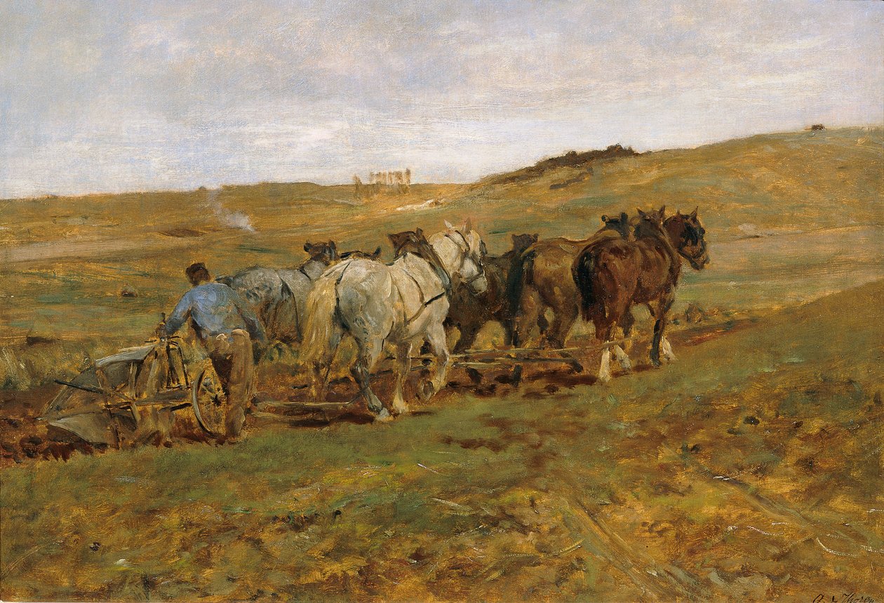 plöjande bonde av Otto von Thoren