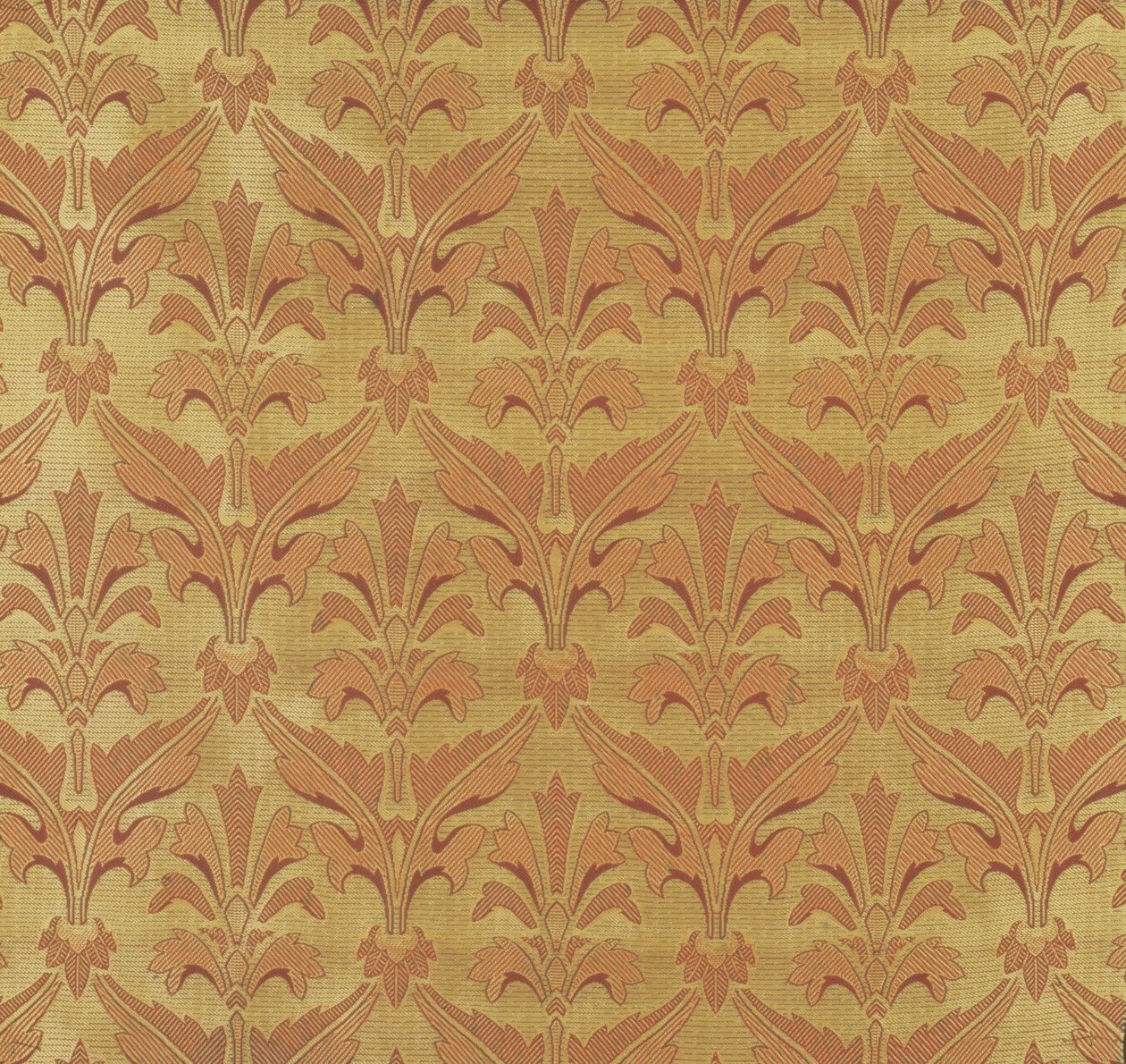Italiensk, tillverkad av Warner, Sillet & Ramm, designad c.1870 (vävt jacquard siden) av Owen Jones