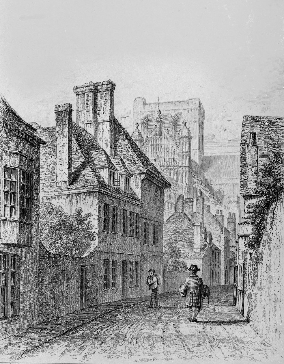 Colebrook Street Winchester, ca 1830 av Owen Brown Carter