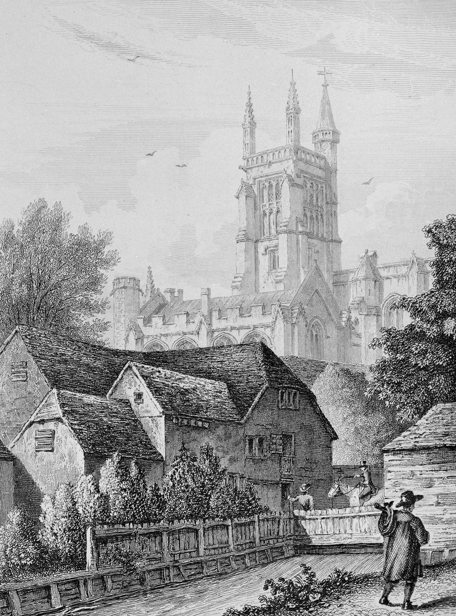 College Tower, Library and Mill Winchester, c.1830 av Owen Brown Carter
