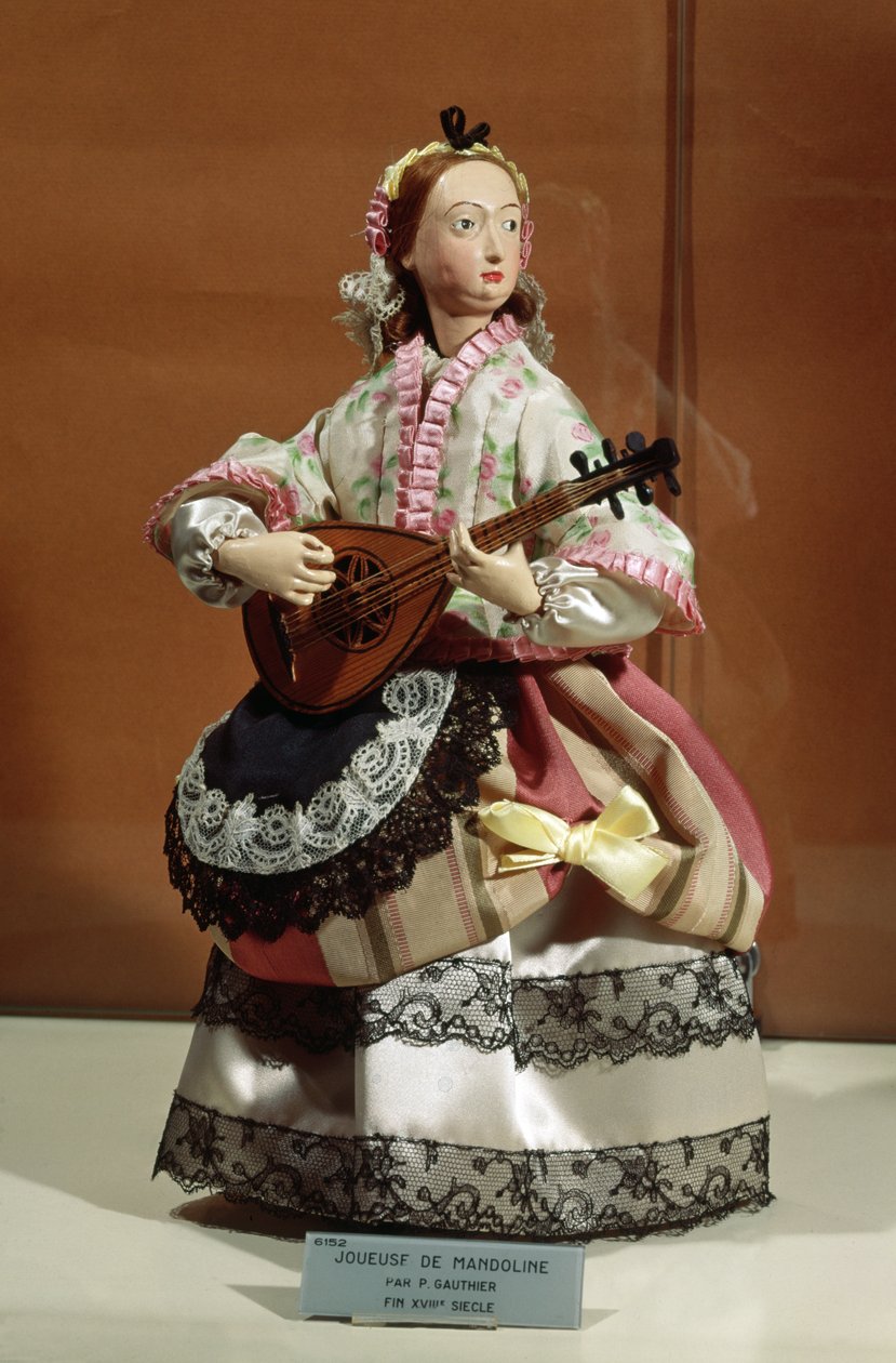 Automat av en mandolinspelare (blandad media) av P. Gauthier