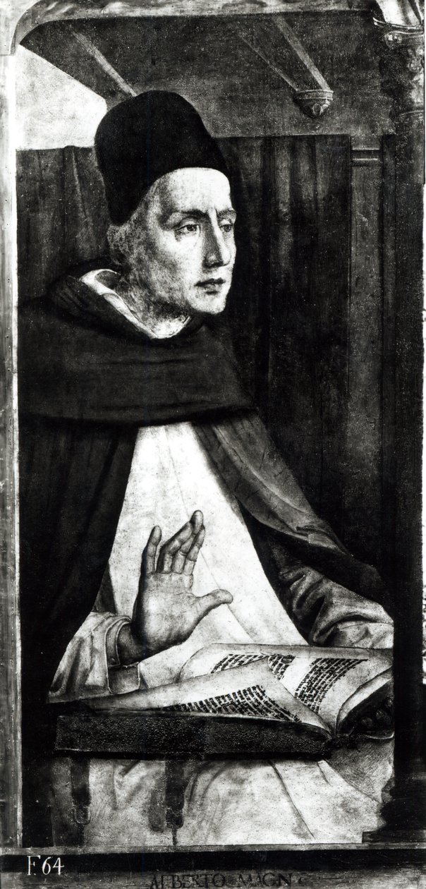 Porträtt av S:t Albertus Magnus (c.1206-80) c.1475 d av P. Joos van Gent and Berruguete