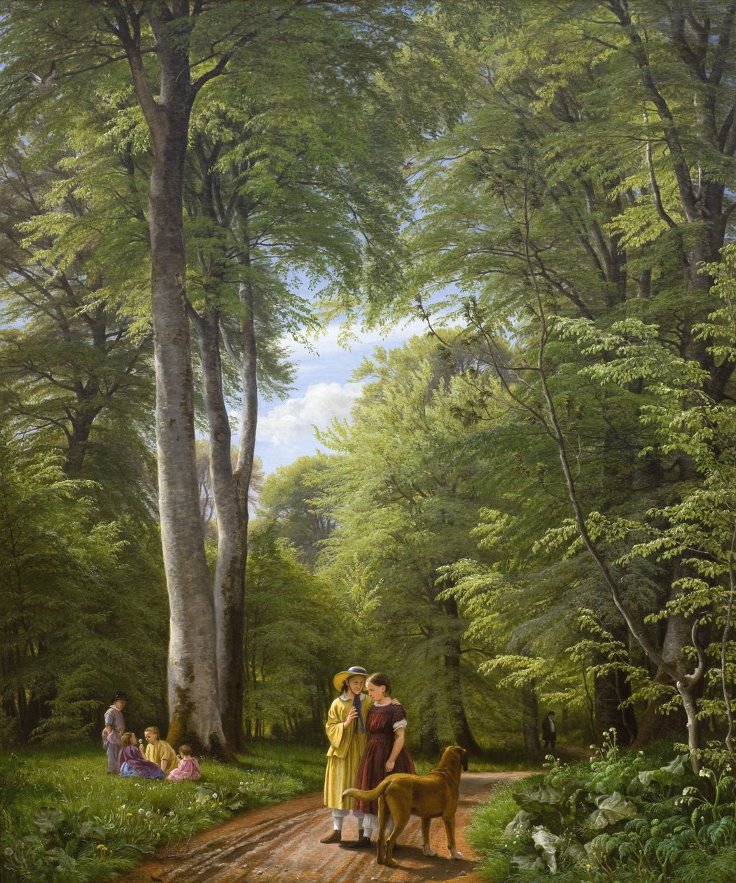 En bokskog i maj nära Iselingen Manor, Zeeland av P.C. Skovgaard