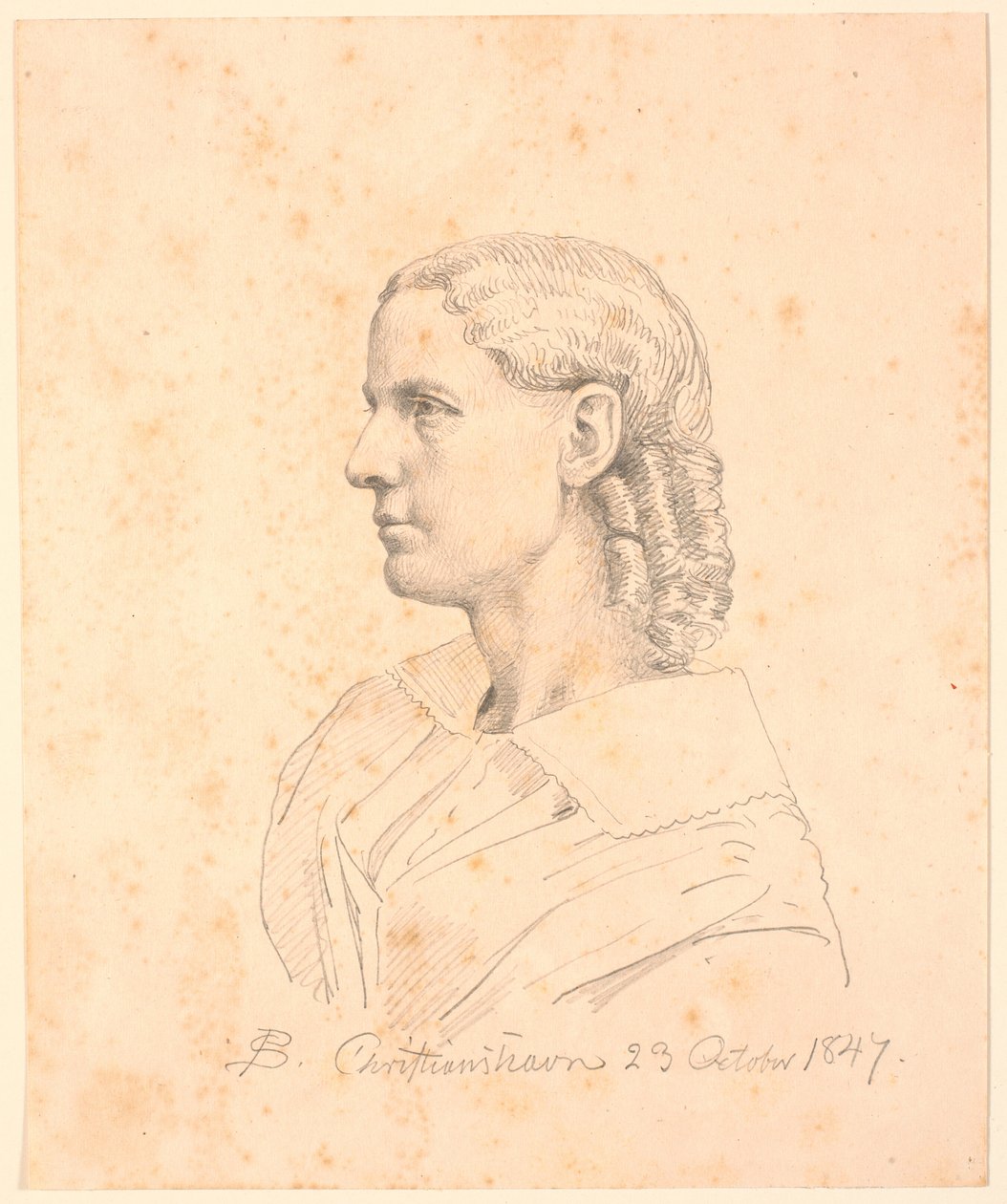 Damens porträtt. av P.C. Skovgaard