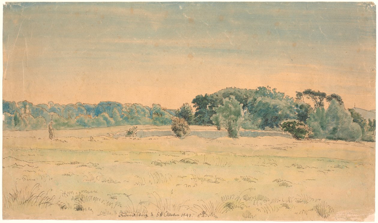 Landskap från Frederiksborg. av P.C. Skovgaard