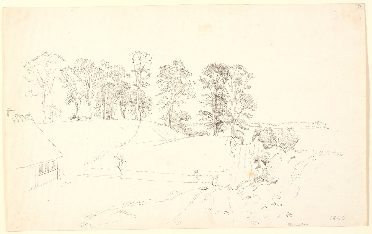 Landskap med träd. av P.C. Skovgaard