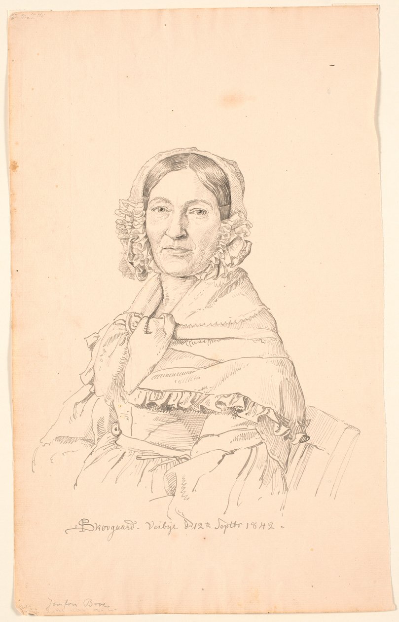 Porträtt av jungfrun Broe. av P.C. Skovgaard