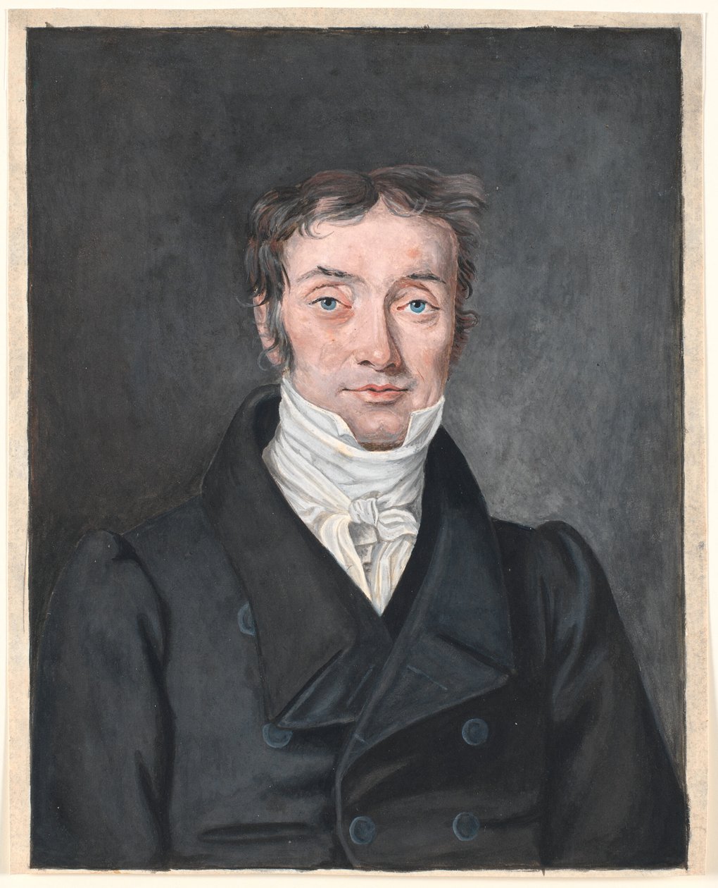 Porträtt av skolläraren Hans Jensen Visby (1777-1870), från Aagerup, Ramløse socken. av P.C. Skovgaard
