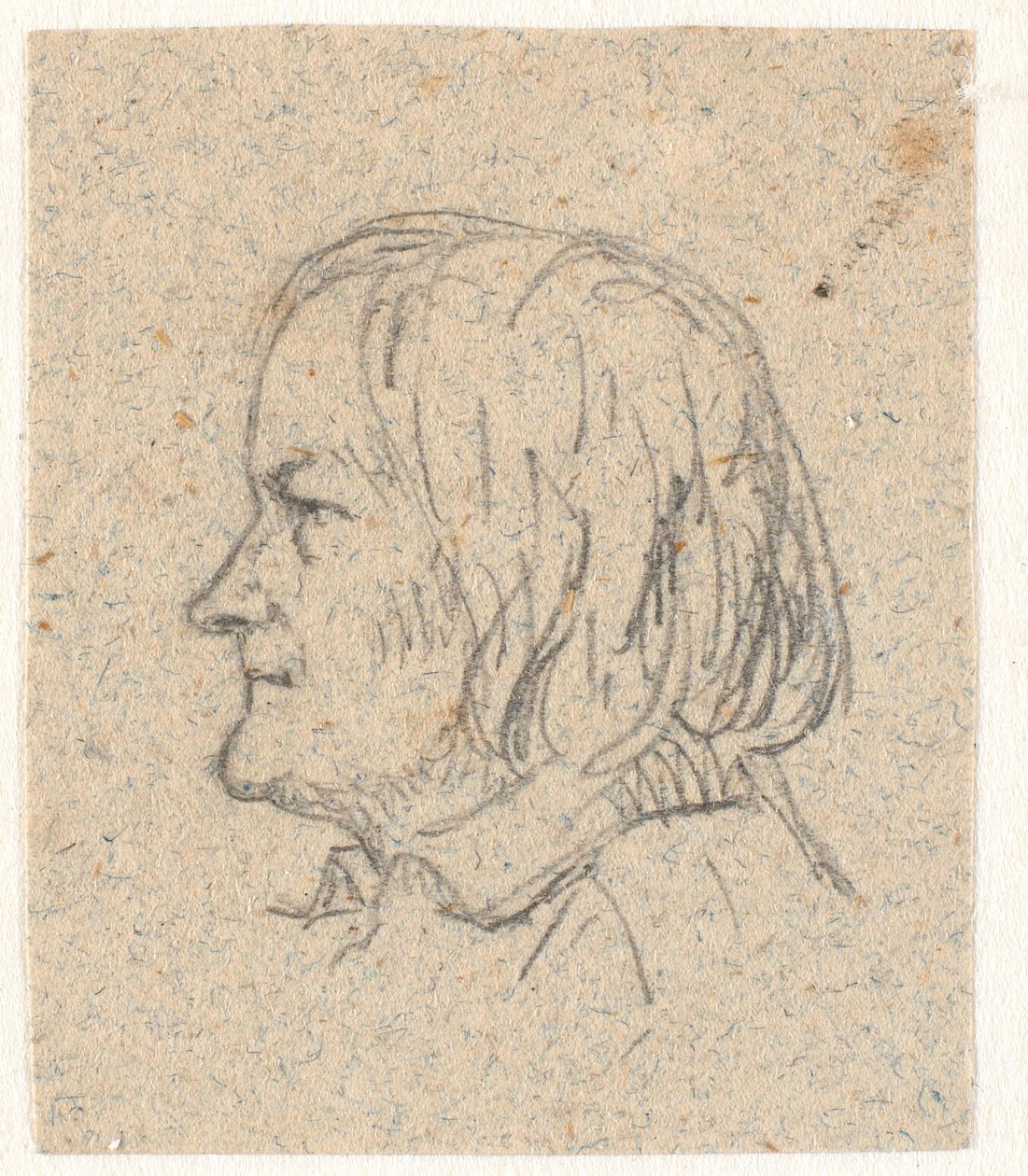Profilporträtt av Thorvaldsen av P.C. Skovgaard