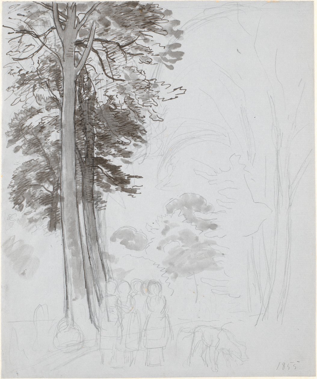 Studie till "Bøgeskov i maj". av P.C. Skovgaard