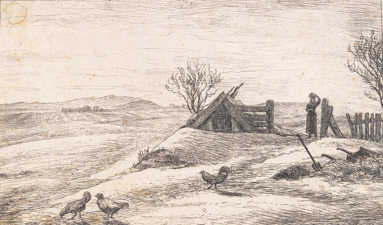 Vinterlandskap nära Vejby av P.C. Skovgaard