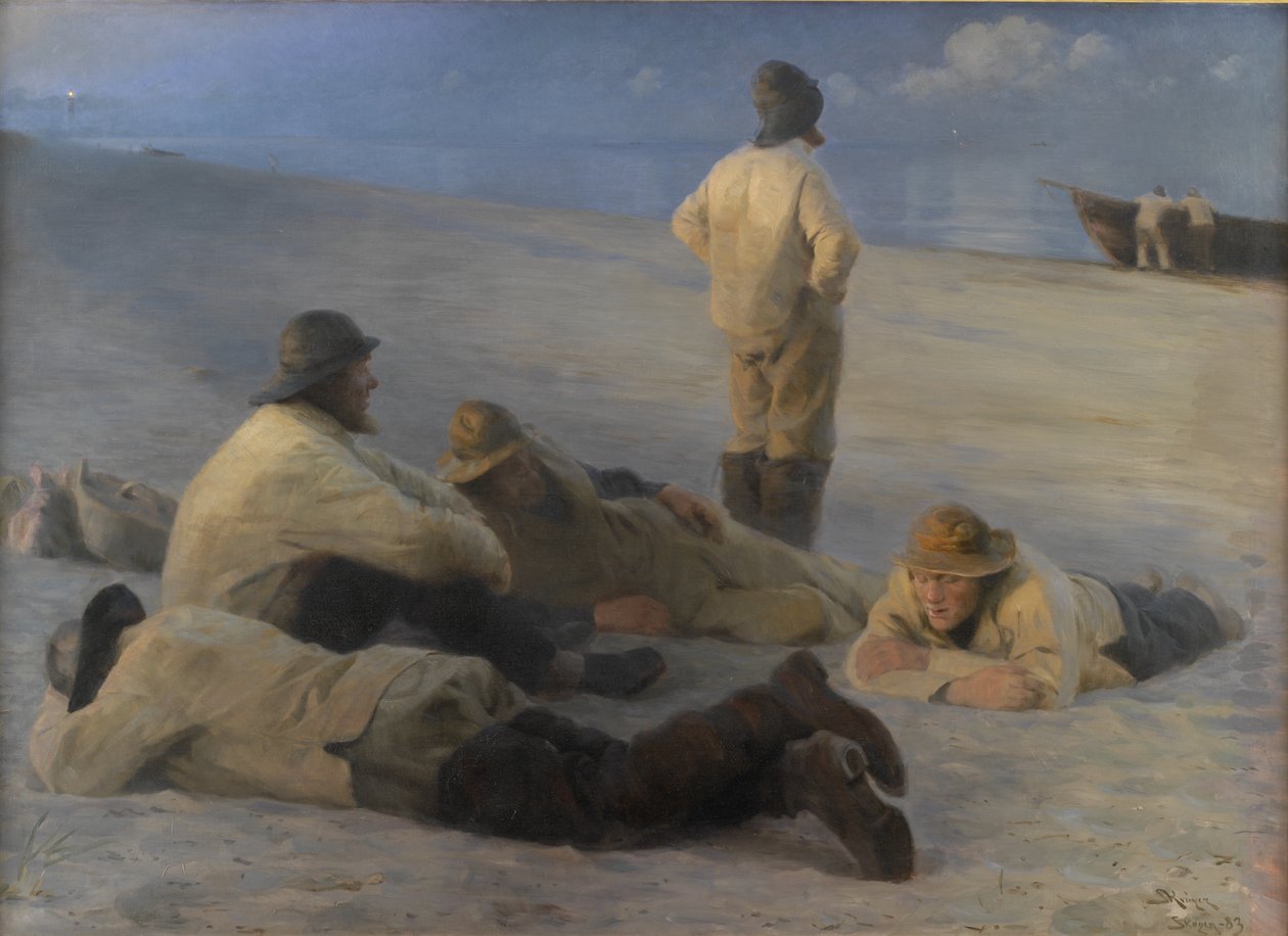 Fiskare vid Skagens strand av Peder Severin Krøyer