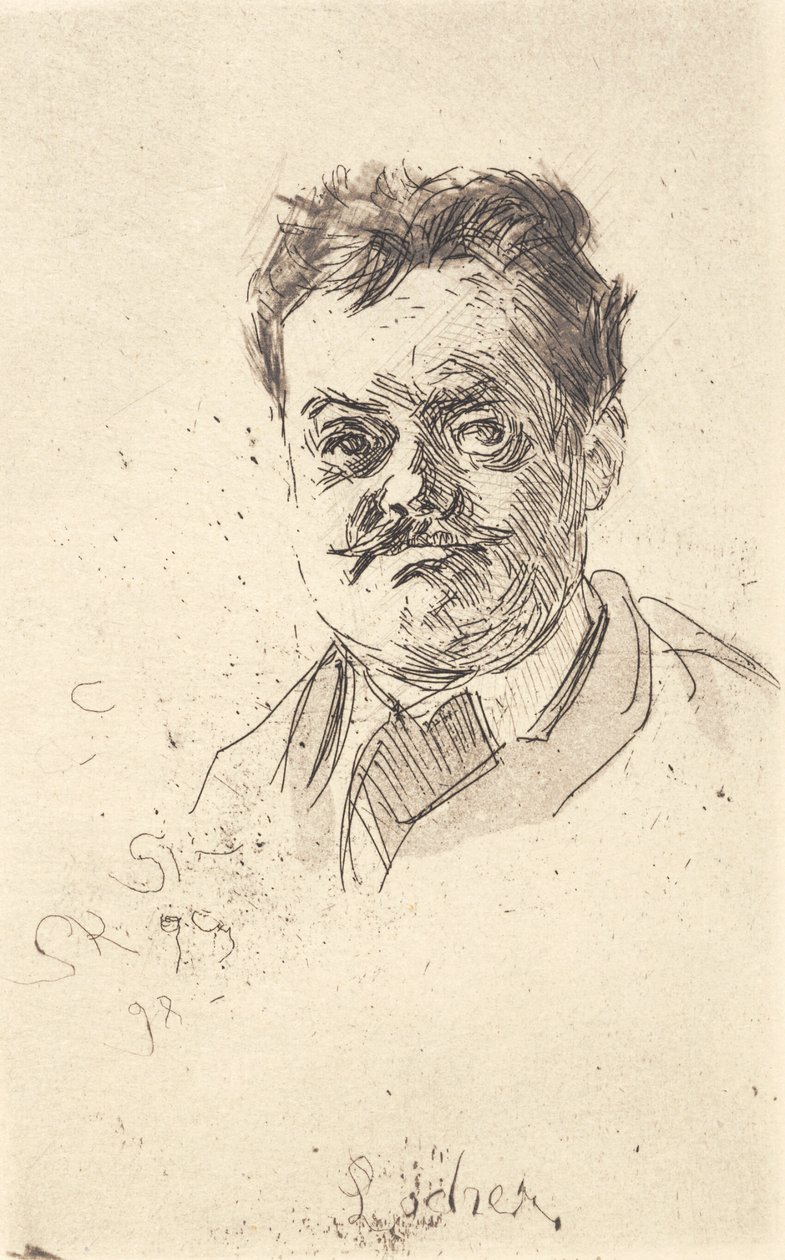 Porträtt av Carl Locher, ett ansikte av Peder Severin Krøyer