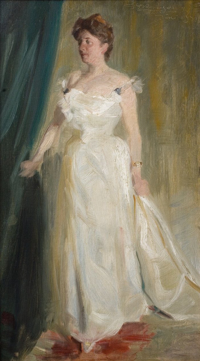 Porträtt av grevinnan Lillie Suzanne Raben-Levetzau av Peder Severin Krøyer