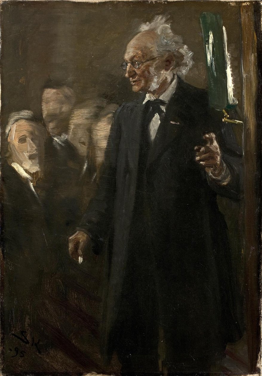 Professor i zoologi, Japetus Steenstrup föreläser av Peder Severin Krøyer