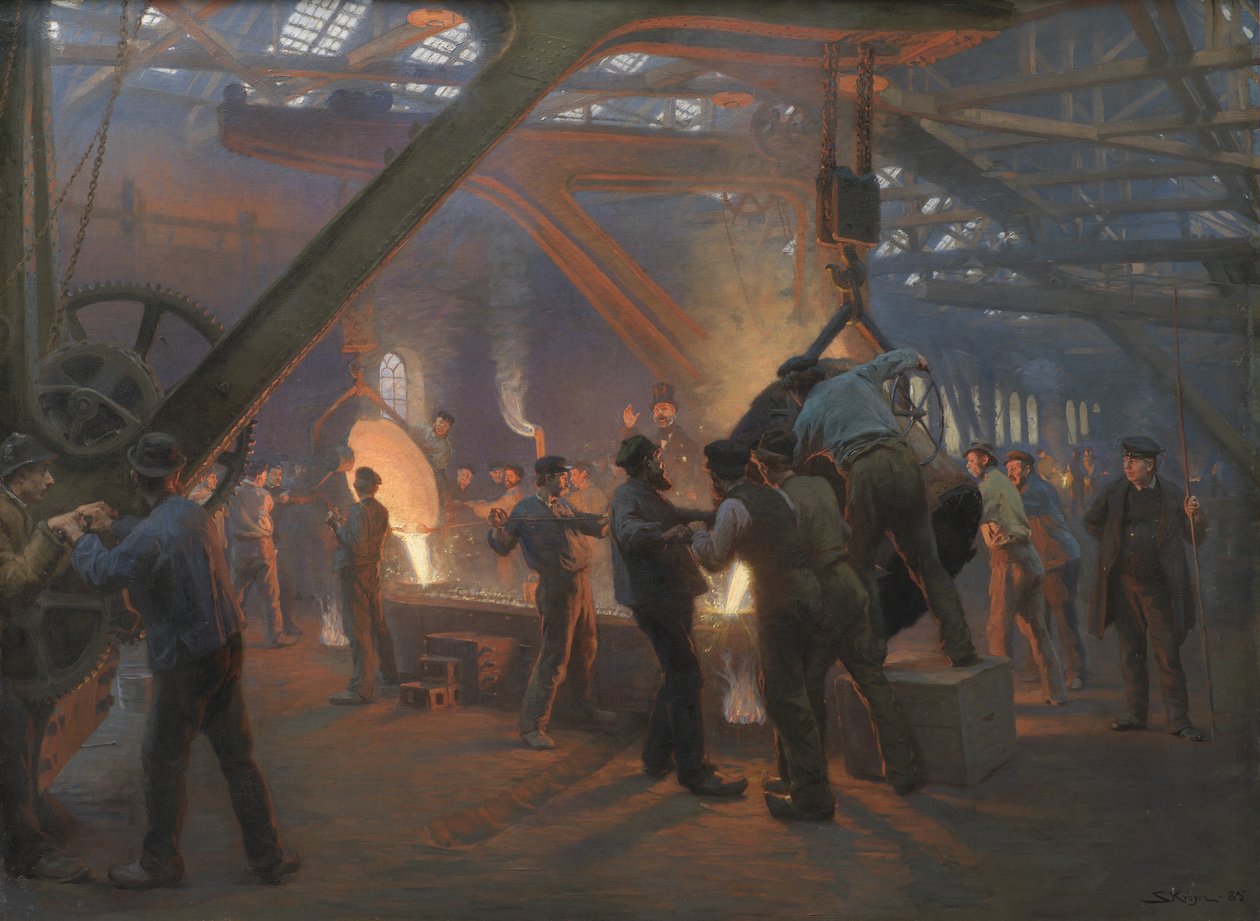 Järngjuteriet, Burmeister och Wain av Peder Severin Krøyer