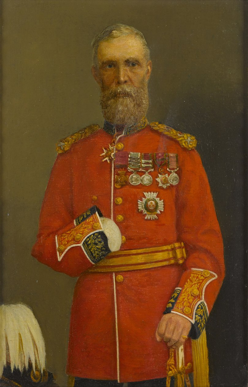 General Sir Mark Walker (olja på duk) av P. A. Wilkins