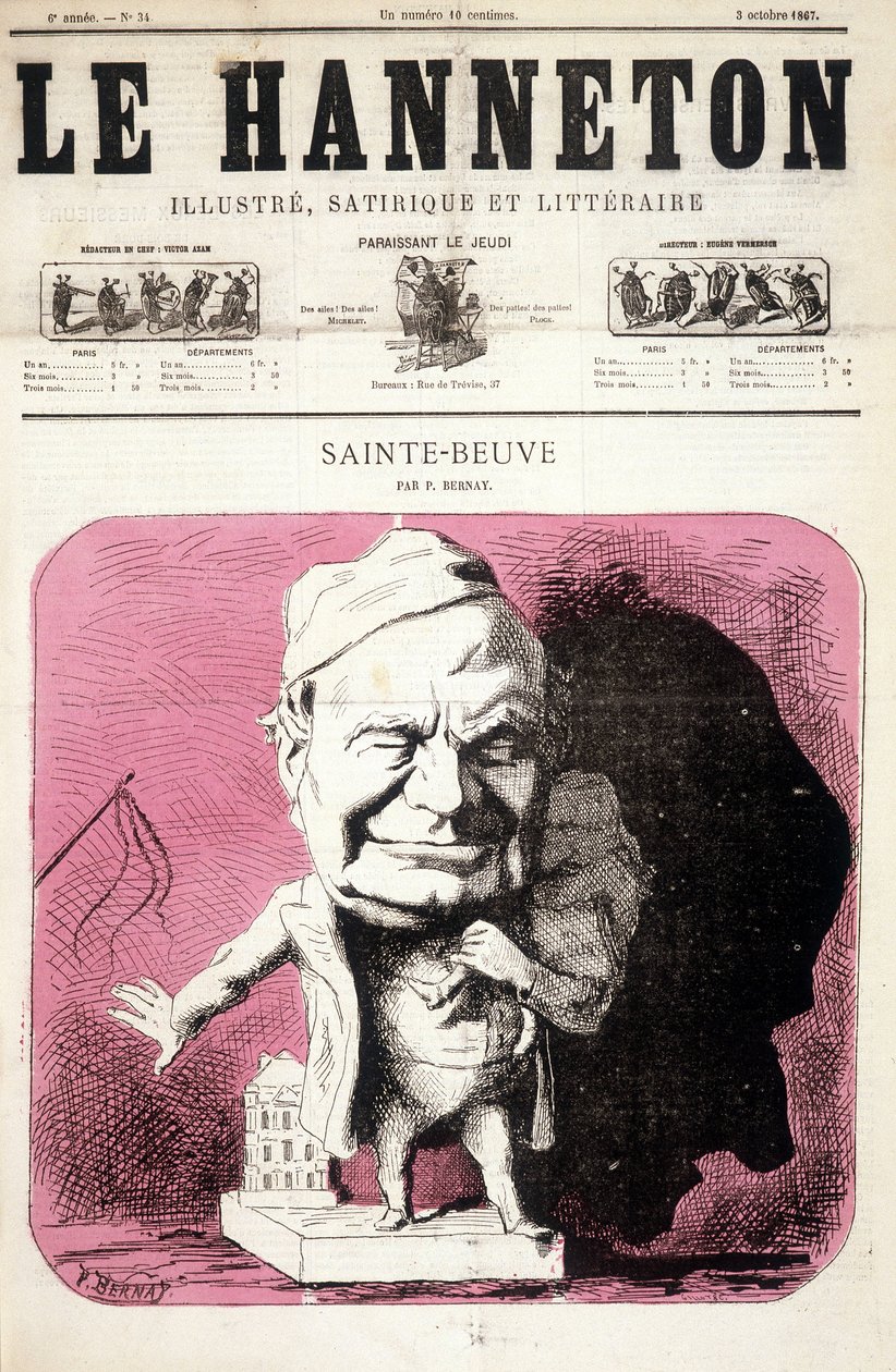 Sainte - Beuve (Sainte-Beuve) - av Bernay, i "" Le Hanneton""" av 1867-03-10 av P. Bernay
