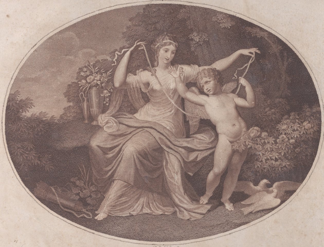 Mildhet som binder Amors vingar, troligen 1700-tal. av P. J. Chaillou