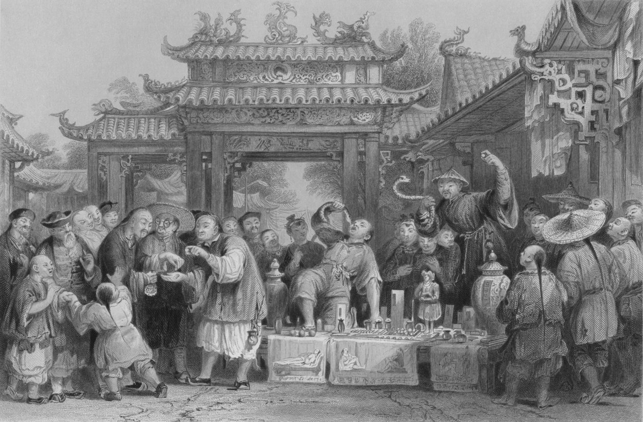En inneboende läkare i Tien-sing, 1843 av P. Lightfoot