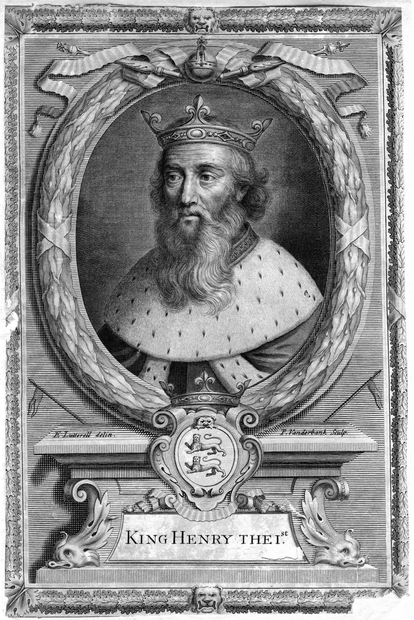 Henrik I, kung av England. av P. Vanderbanck