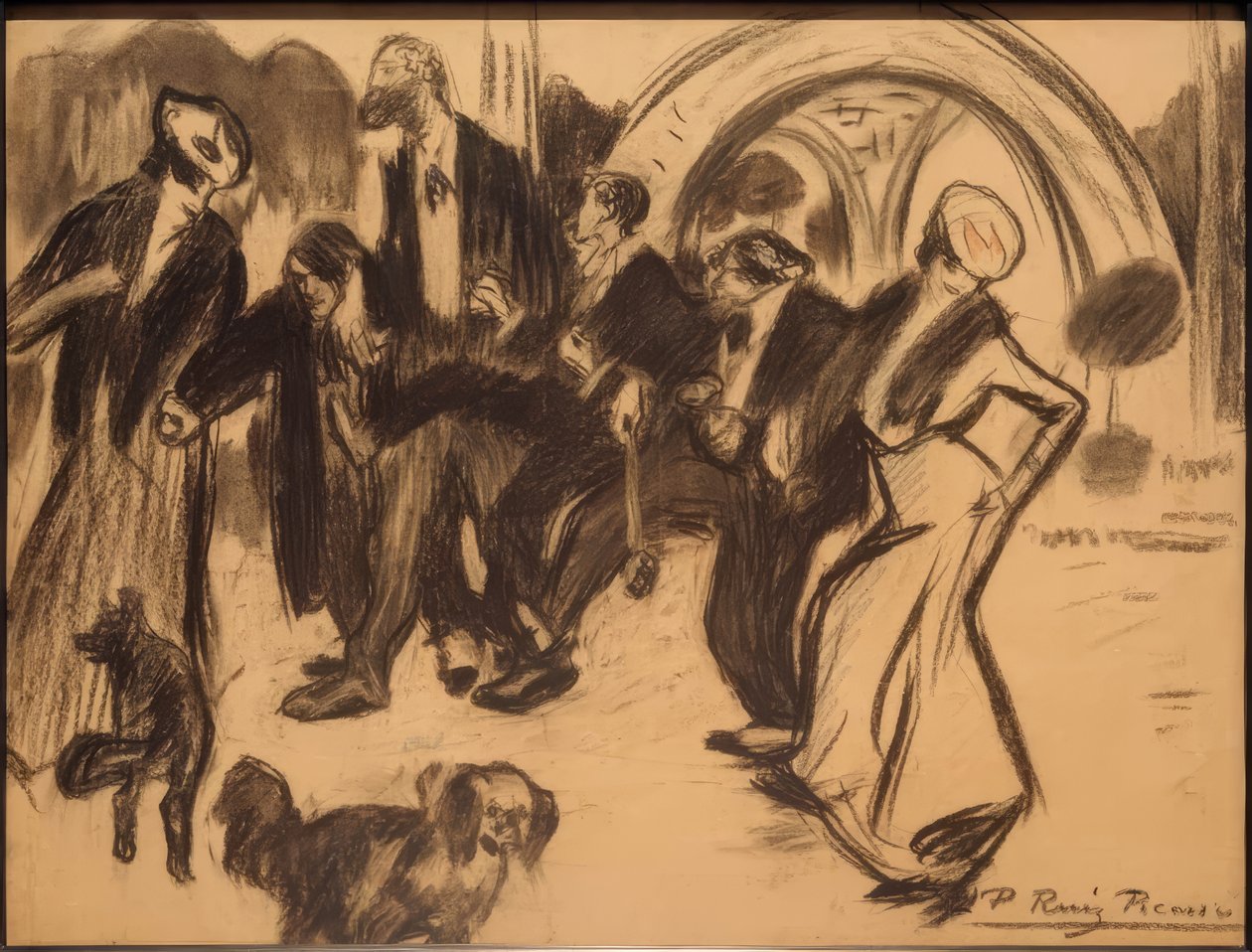 Lämnar världsutställningen av Pablo Picasso